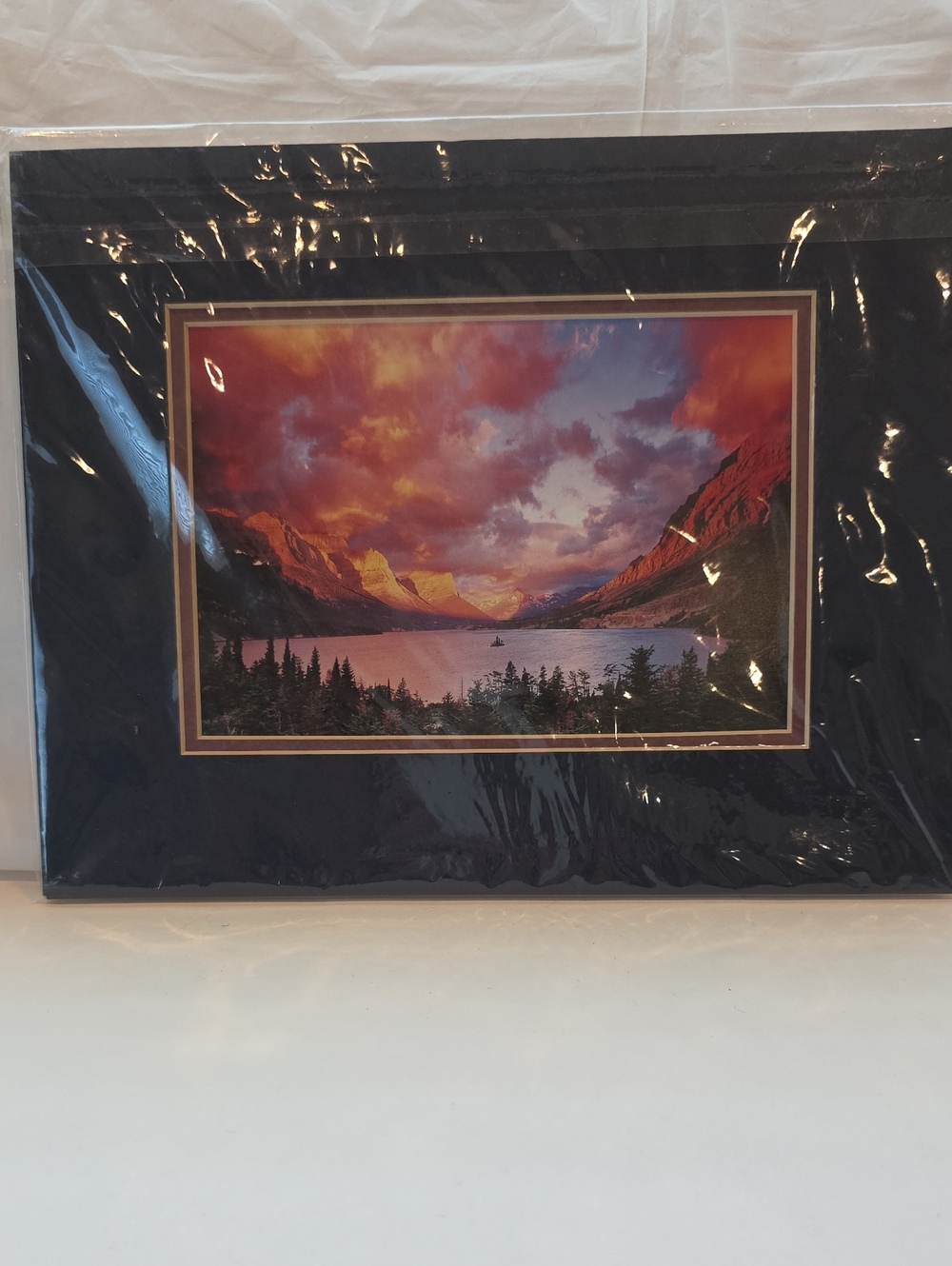 St. Mary Lake Glacier National Park Print 8" X 10" With Matt
